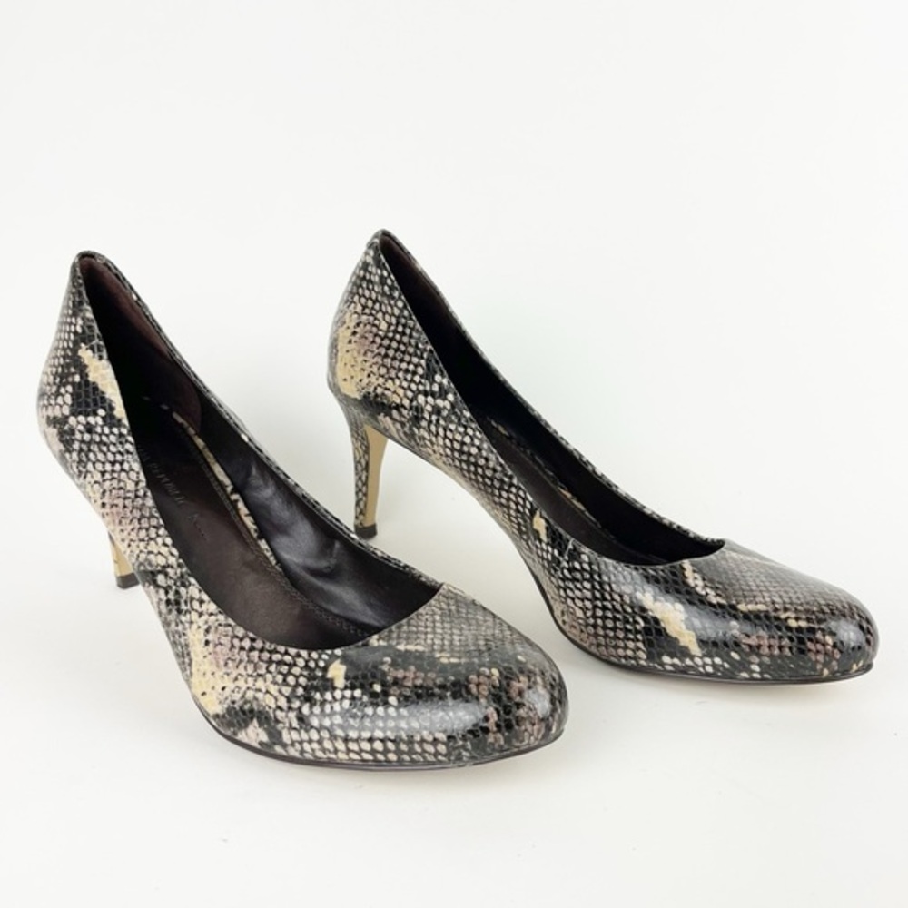 Banana Republic Jenna Snakeskin Round Toe Pump Size 9.5